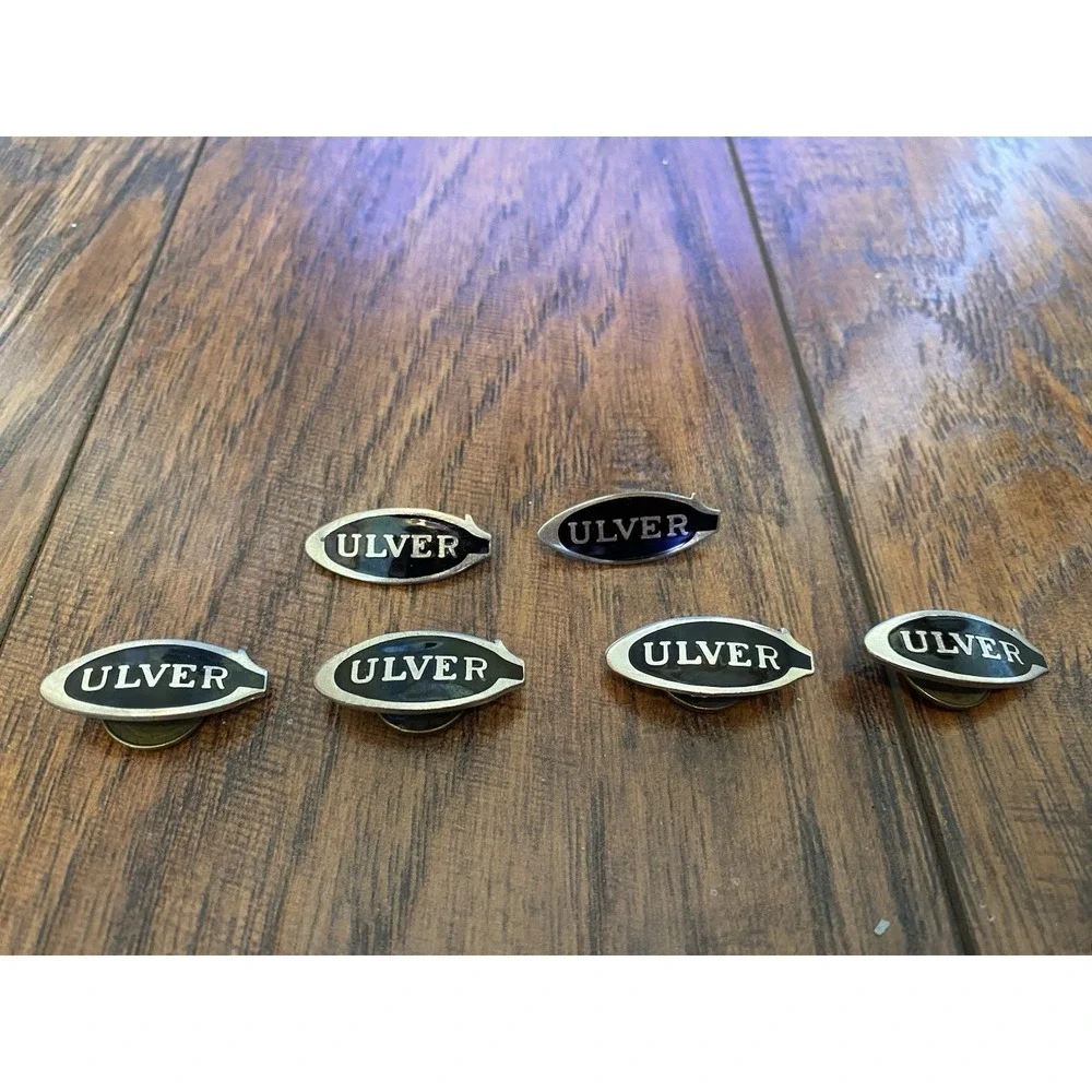 Lot of 6 Vintage Culver Military Academy Pins - Uniform Advertising Buttons 40s